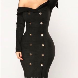 Off the shoulder midi dress